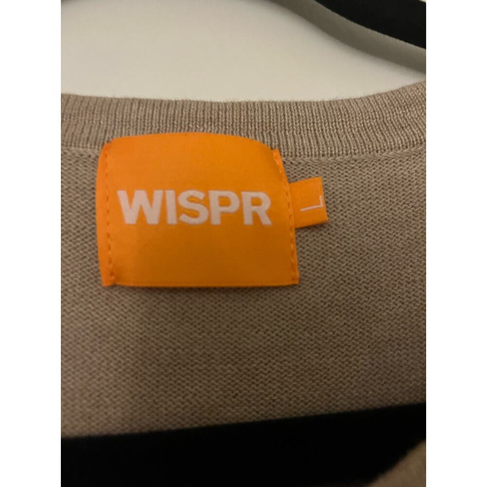 WISPR Brodie Cashmere Tan Striped Sweater Sz L - Picture 3 of 5